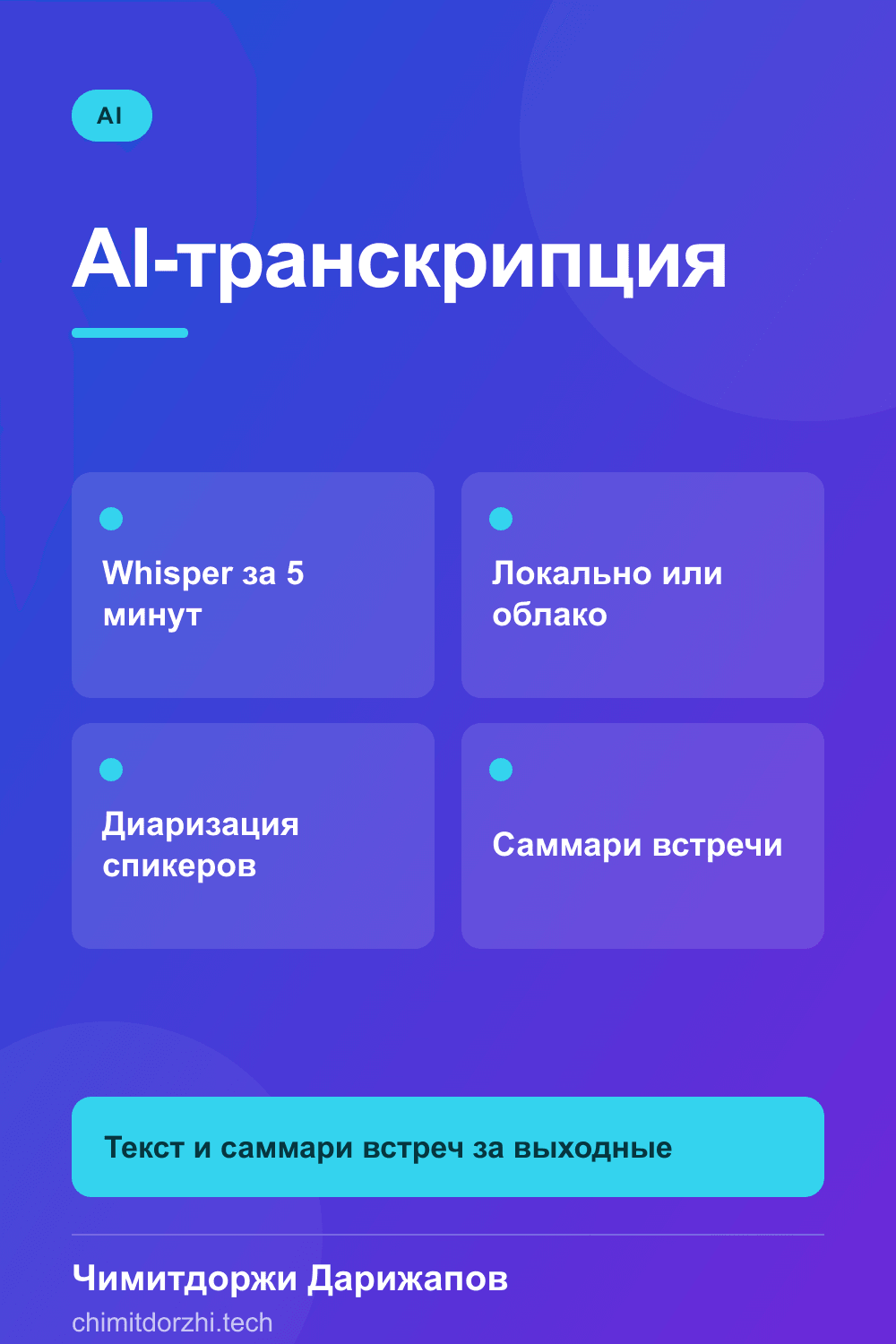 Инфографика: Whisper + GPT для транскрипции совещаний 2026: AI-ассистент для встреч