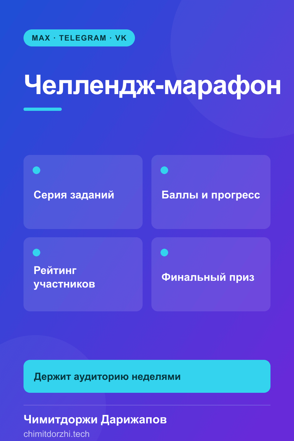 Инфографика: Бот-челлендж: марафон заданий с призами