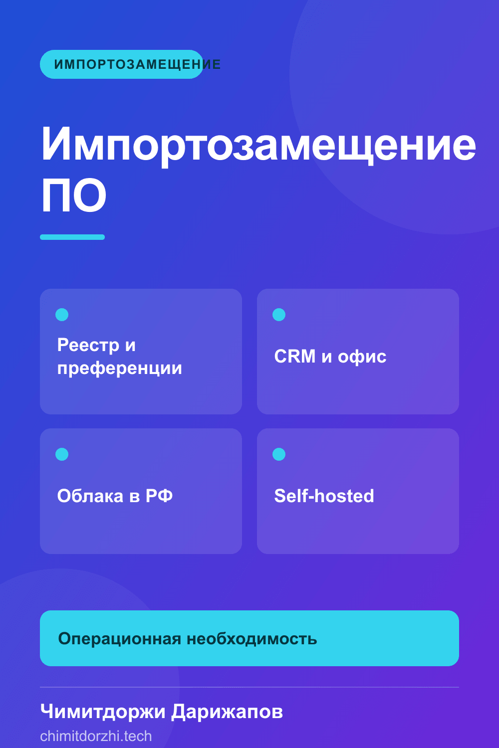 Инфографика: Импортозамещение ПО 2026: чем заменить ушедший софт — гайд по нишам