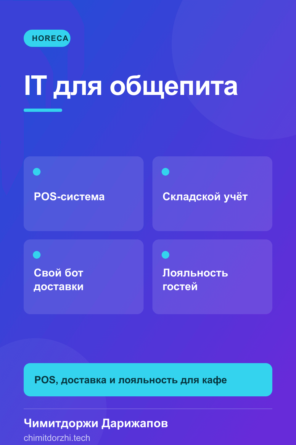Инфографика: IT для HoReCa 2026: iiko, r_keeper, доставка, программа лояльности — полный стек