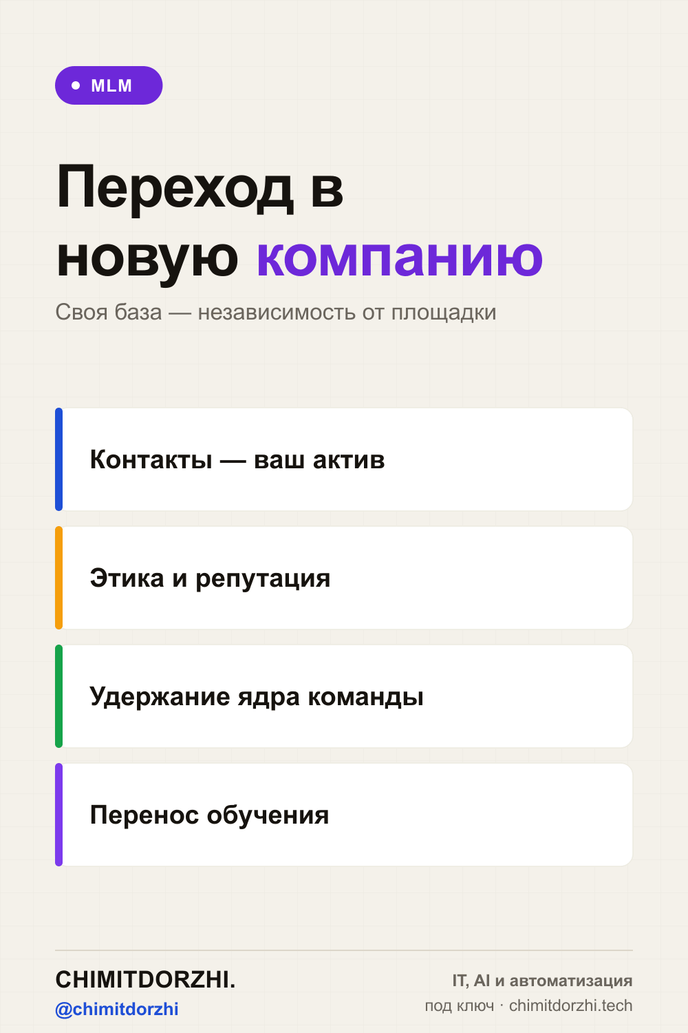 Инфографика: Как сетевику перейти в новую компанию и не потерять команду 2026