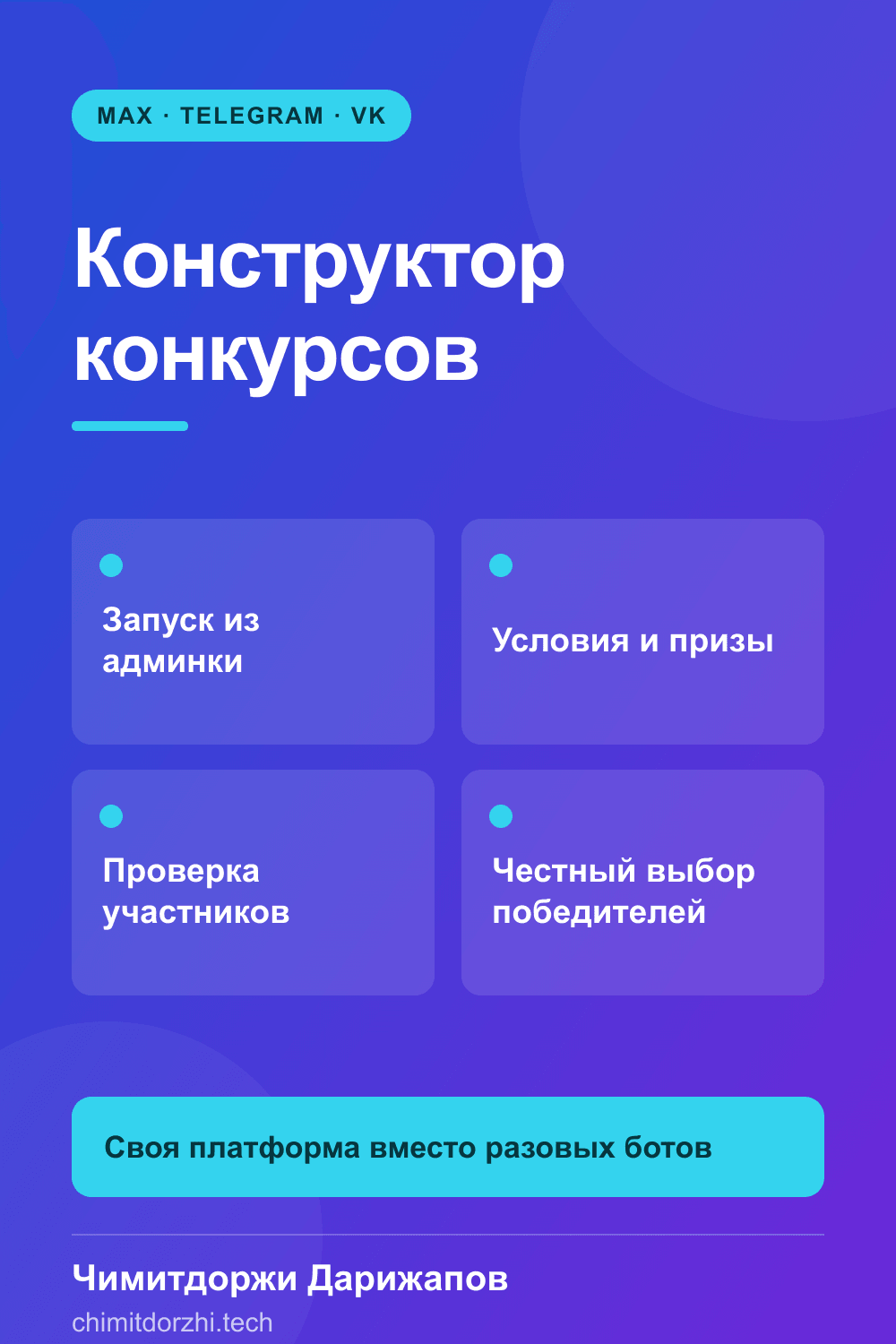 Инфографика: Конструктор конкурсов и розыгрышей под ключ
