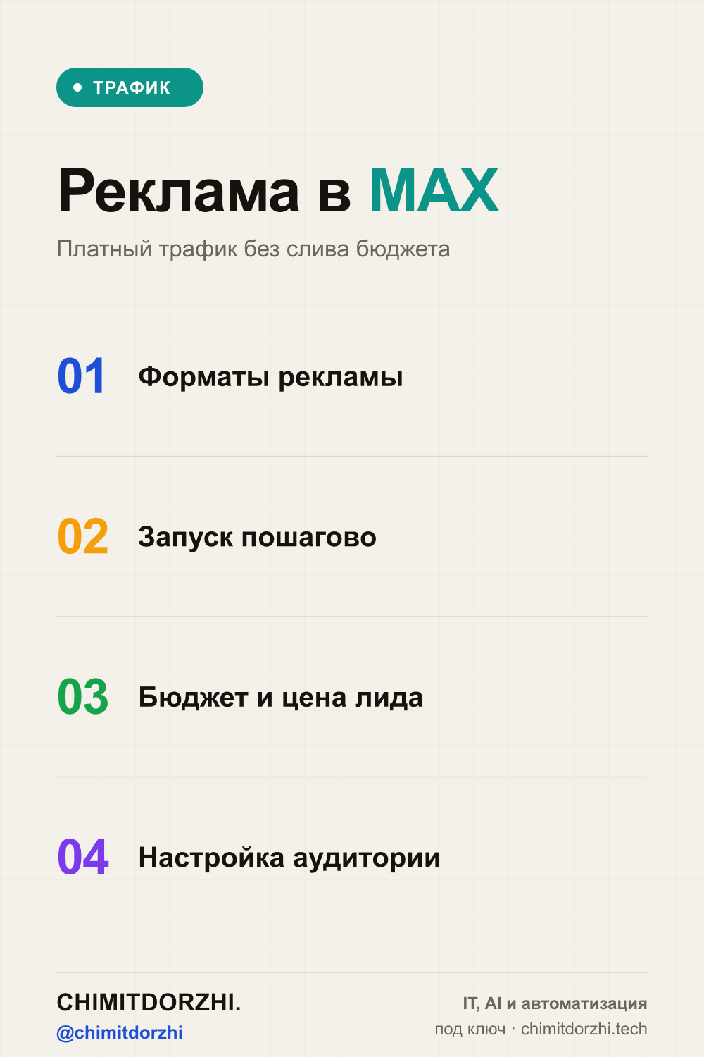 Инфографика: Реклама в MAX в 2027: форматы, цены и как запустить