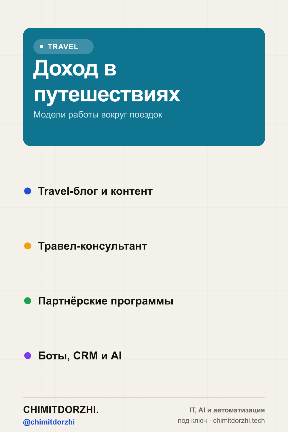 Инфографика: Удалённый доход на путешествиях 2026: реальные модели заработка