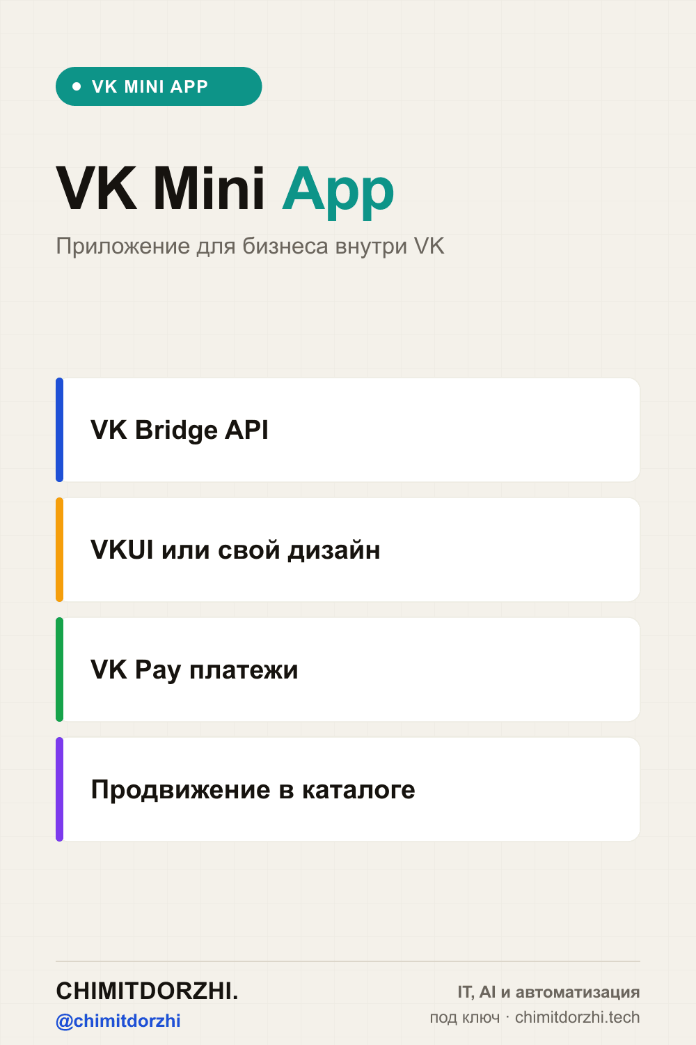 Инфографика: Свой VK Mini App для бизнеса 2026: разработка и монетизация
